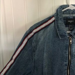 Striped denim jacket